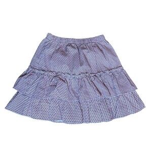 Bella Bliss Red And Navy Ruffle Elastic Waist Skirt Girl's Size 8